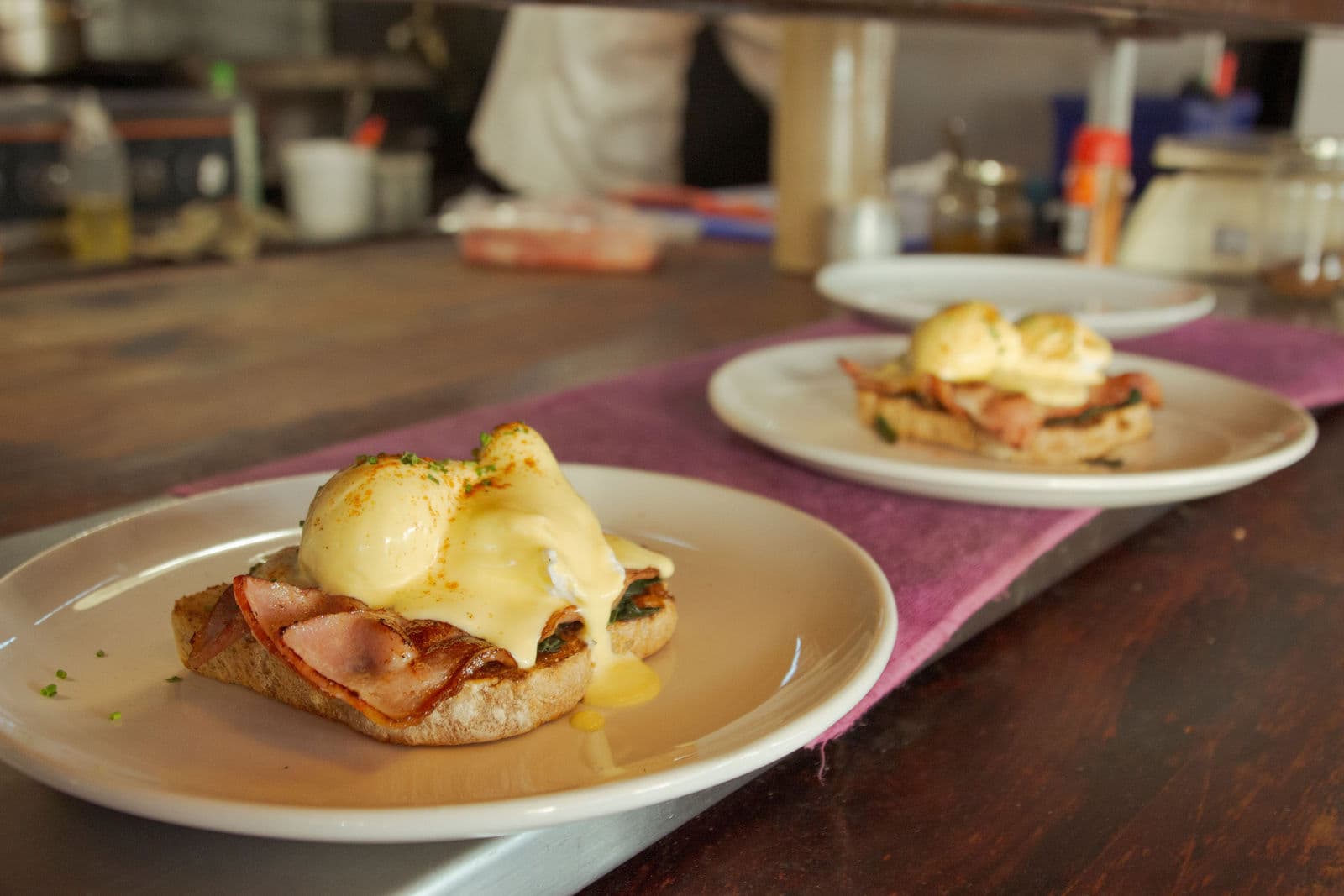Eggs Benedict with hollandaise at Empire Cafe