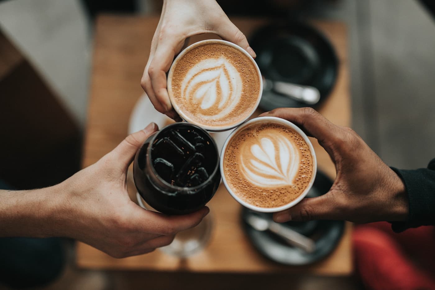 Fresh coffee being prepared in a cafe